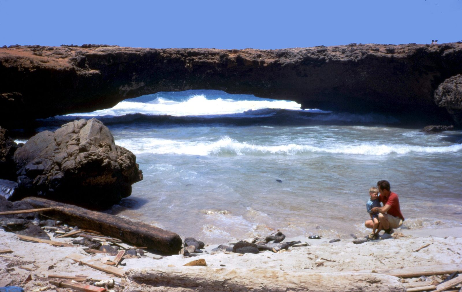 Coral rock formation on Aruba's windswept northern coast